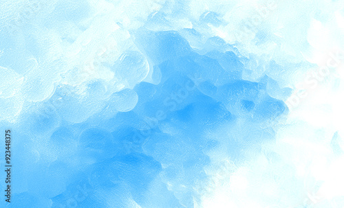 白と青の柔らかいグラデーション　丸い氷みたいなイラスト