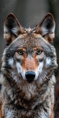 A close-up portrait of an animal with alert ears, showcasing its fur and keen attention to the environment, highlighting the beauty and alertness of wildlife.