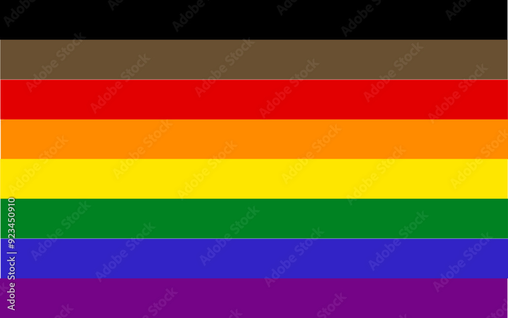Philadelphia pride flag vector illustration Philadelphia pride flag vector illustration