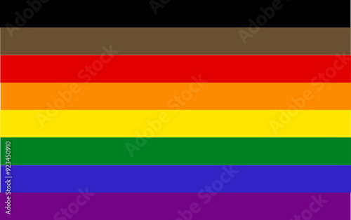 Philadelphia pride flag vector illustration