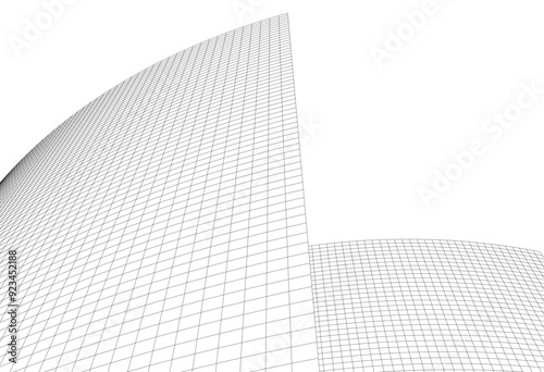 Abstract architectural drawing vector illustration