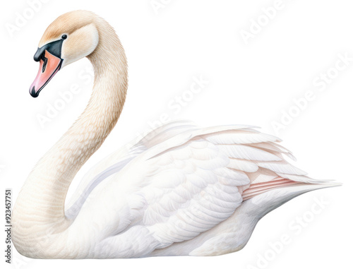 Fototapeta Naklejka Na Ścianę i Meble -  PNG Swan bird swan waterfowl.