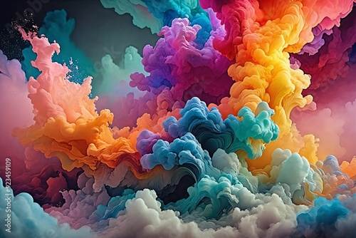 Abstract Colorful Smoke Background