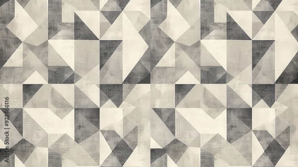 An elegant pattern featuring a series of interlocking triangles and rectangles. An elegant pattern featuring a series of interlocking triangles and rectangles.