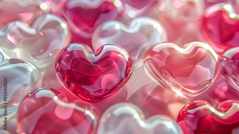 romantic pink hearts soft-focus gradient background pale pink white dreamy glossy finish romantic pink hearts soft-focus gradient background pale pink white dreamy glossy finish