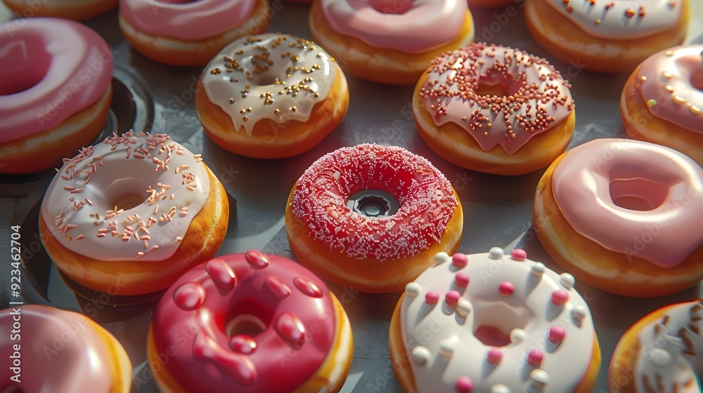 Assorted Donuts on a Table. Assorted Donuts on a Table.