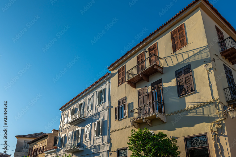 greece old capital nafplion streets shops churches castle and colorful houses quiet hours tourist destination greece old capital nafplion streets shops churches castle and colorful houses quiet hours tourist destination
