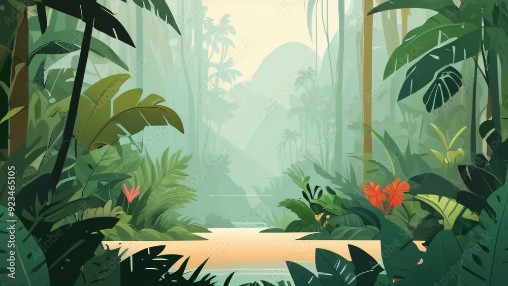 Obraz premium simple background of quiet forest 