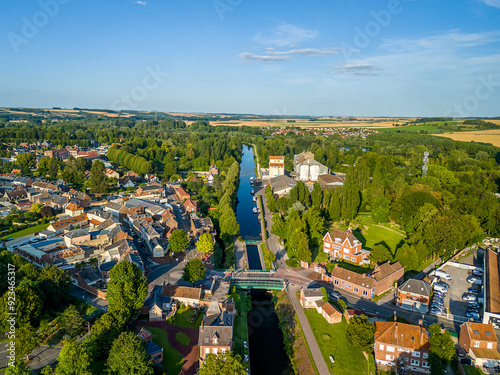 Canal de la Somme, Corbie, Hauts-de-France, France  photo