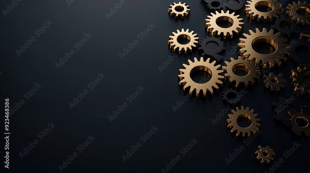 golden gear wheels technological background golden gear wheels technological background