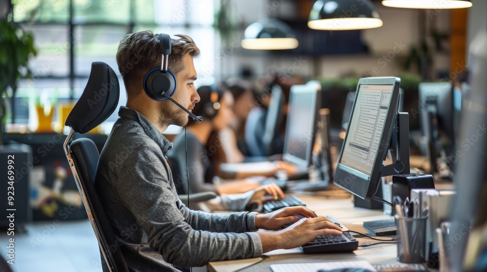 A person engaged in programming at a computer in a contemporary workspace, embodying the essence of tech innovation and modern work culture. A person engaged in programming at a computer in a contemporary workspace, embodying the essence of tech innovation and modern work culture.