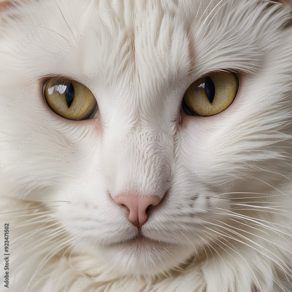 face of a cat photographed close up
