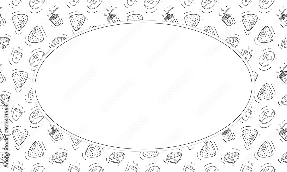 food and beverage frame in doodle style frame background food and beverage frame in doodle style frame background