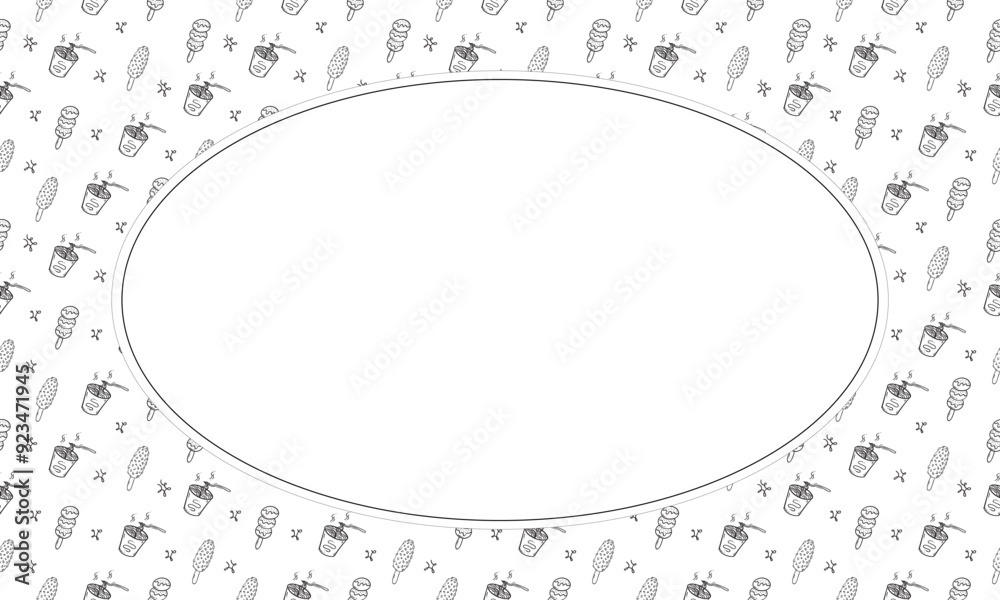 food and beverage frame in doodle style frame background food and beverage frame in doodle style frame background