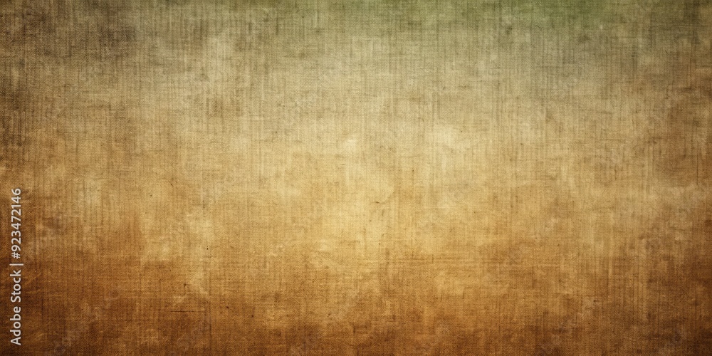 Fototapeta premium Vintage abstract brown khaki background featuring a distressed fabric cloth canvas texture with a rough grain, ombre color gradient, and subtle matte shimmer effects.