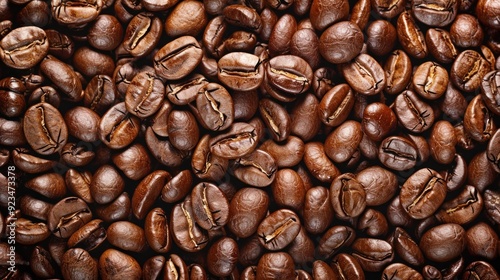 Roasted coffee beans background a photograph