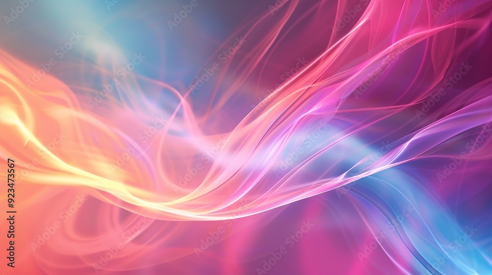 An abstract image showcasing colorful flowing waves with a smooth texture, blending hues of pink, blue, and orange to create a visually soothing and dynamic effect. An abstract image showcasing colorful flowing waves with a smooth texture, blending hues of pink, blue, and orange to create a visually soothing and dynamic effect.