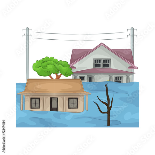 Illustration of flood 