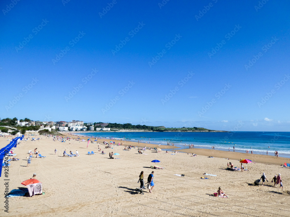 The first beach of El Sardinero (Santander) The first beach of El Sardinero (Santander)