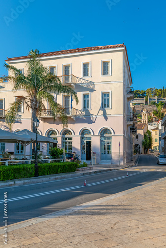 Fototapeta Naklejka Na Ścianę i Meble -  greece old capital nafplion streets shops churches castle and colorful houses quiet hours tourist destination
