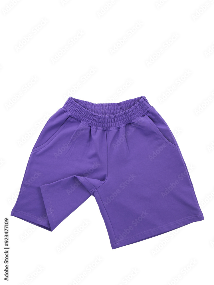 women's cotton shorts with elastic band , isolated on a white background women's cotton shorts with elastic band , isolated on a white background