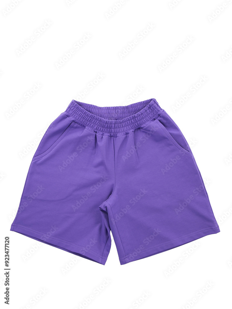 women's cotton shorts with elastic band , isolated on a white background women's cotton shorts with elastic band , isolated on a white background