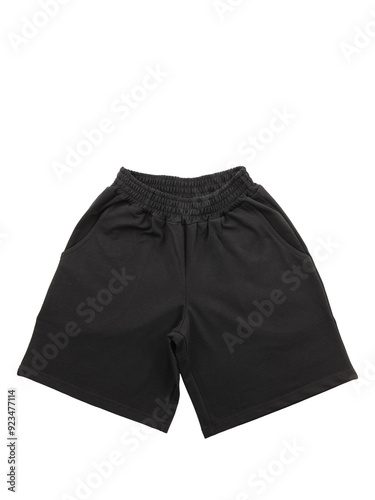 women's cotton shorts with elastic band , isolated on a white background