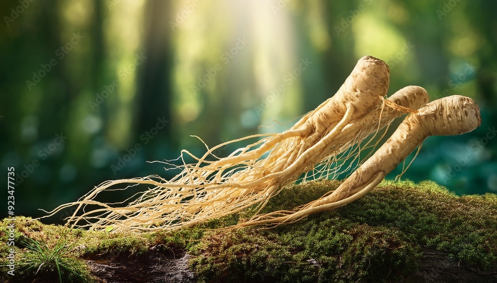 Fototapeta premium Ginseng Root in a Forest.