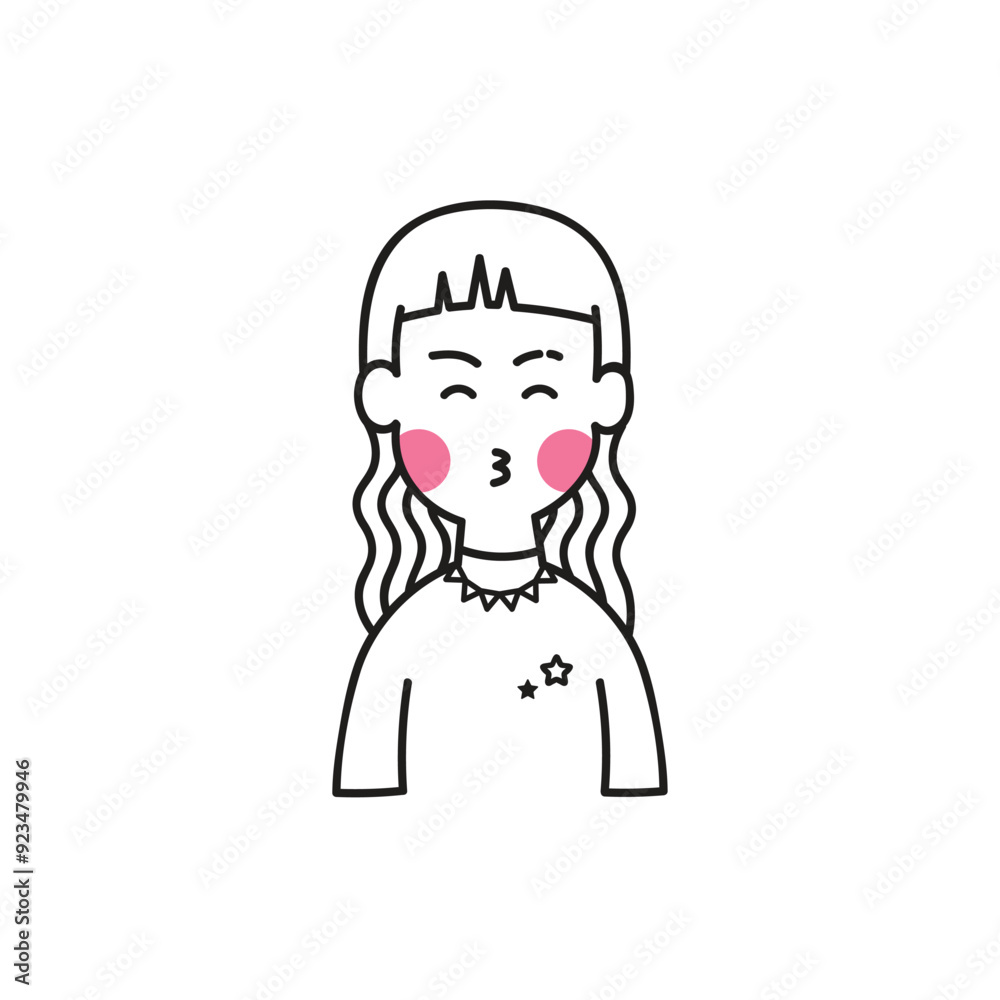 Character: stylish girl according to feelings Character: stylish girl according to feelings