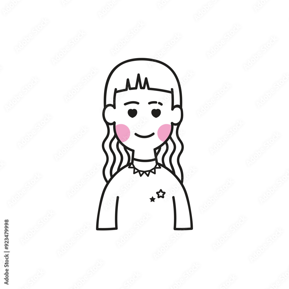 Character: stylish girl according to feelings Character: stylish girl according to feelings