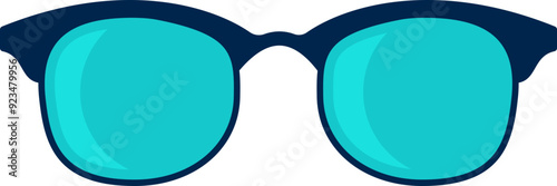 Summer glasses. Sunglasses icon. Flat style.