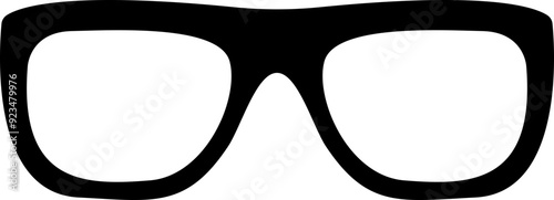Eye glasses icon. Silhouette style.