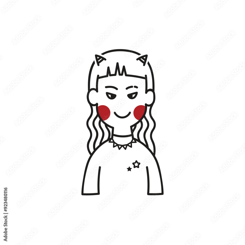 Character: stylish girl according to feelings Character: stylish girl according to feelings