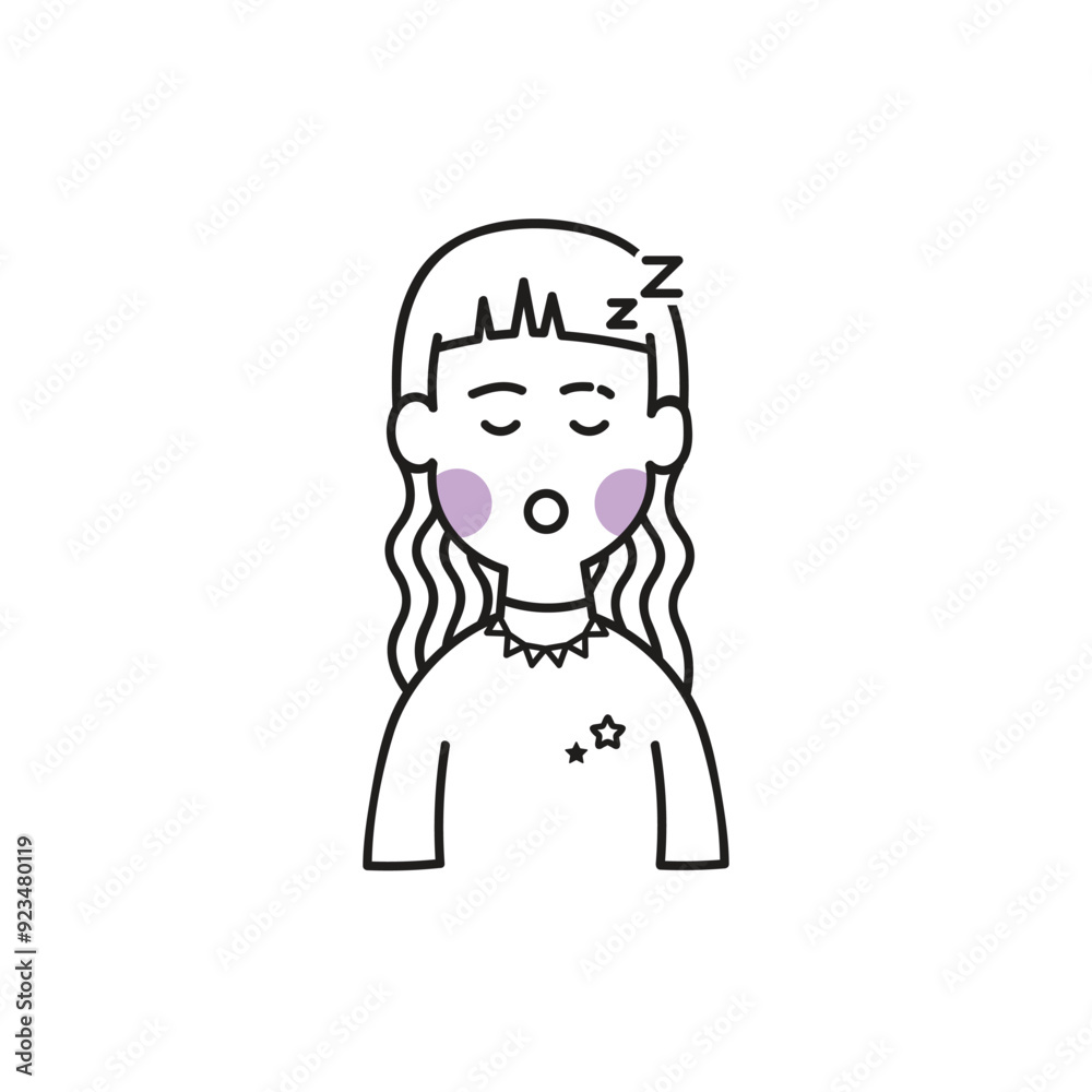Character: stylish girl according to feelings Character: stylish girl according to feelings
