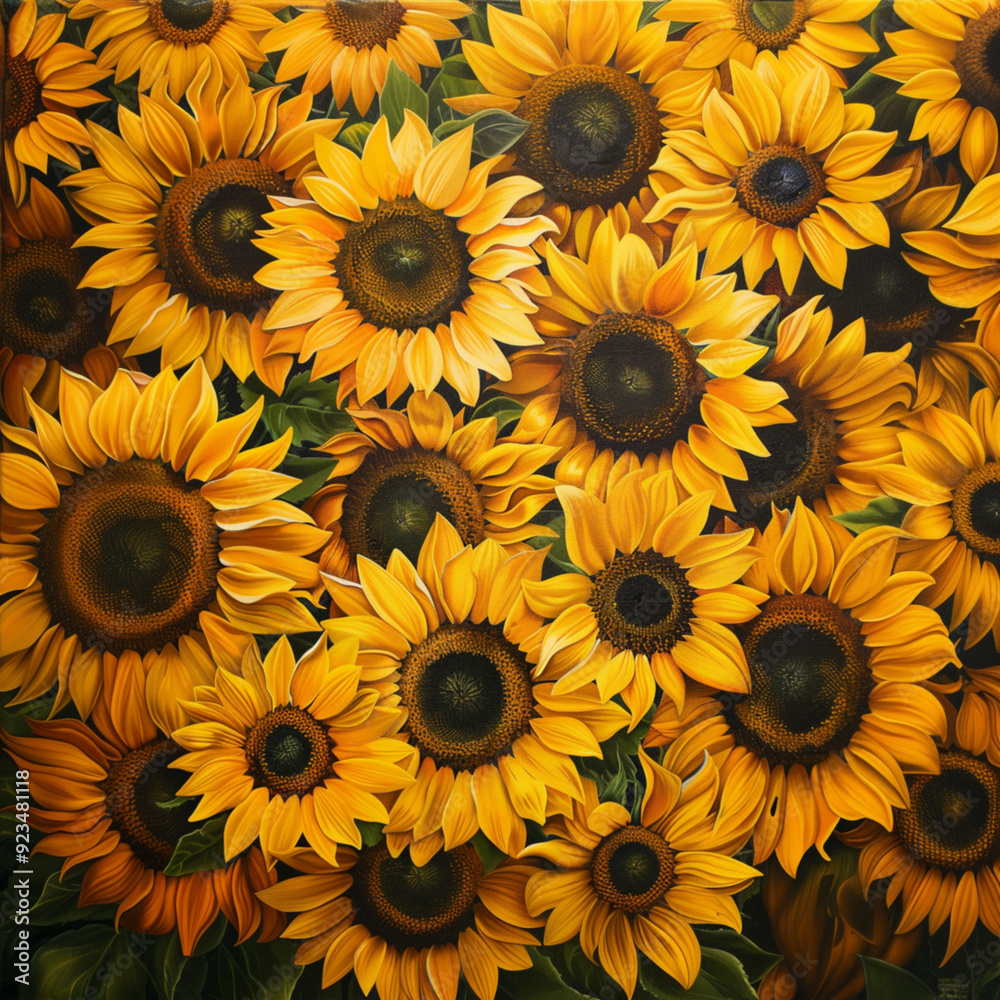 Background from sunflower flowers. Only the flowers themselves are close to each other Background from sunflower flowers. Only the flowers themselves are close to each other