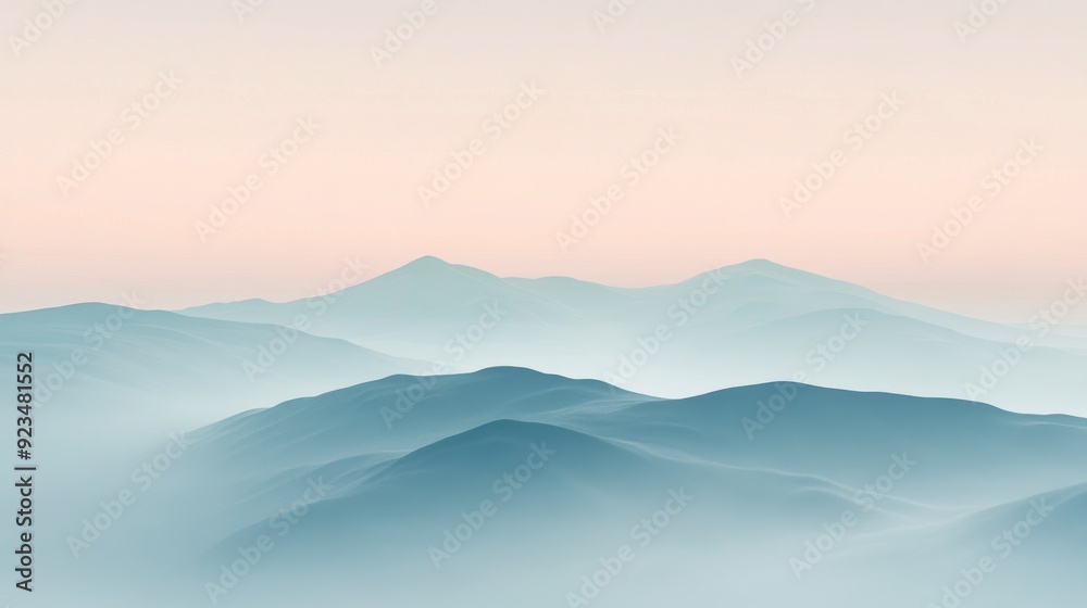 Obraz premium Misty Mountain Landscape