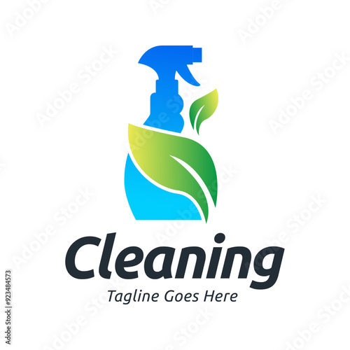 Set of Home Cleaning Services Logo Design Vector. Clean spray logo design.