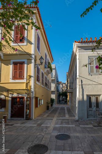 Fototapeta Naklejka Na Ścianę i Meble -  greece old capital nafplion streets shops churches castle and colorful houses quiet hours tourist destination