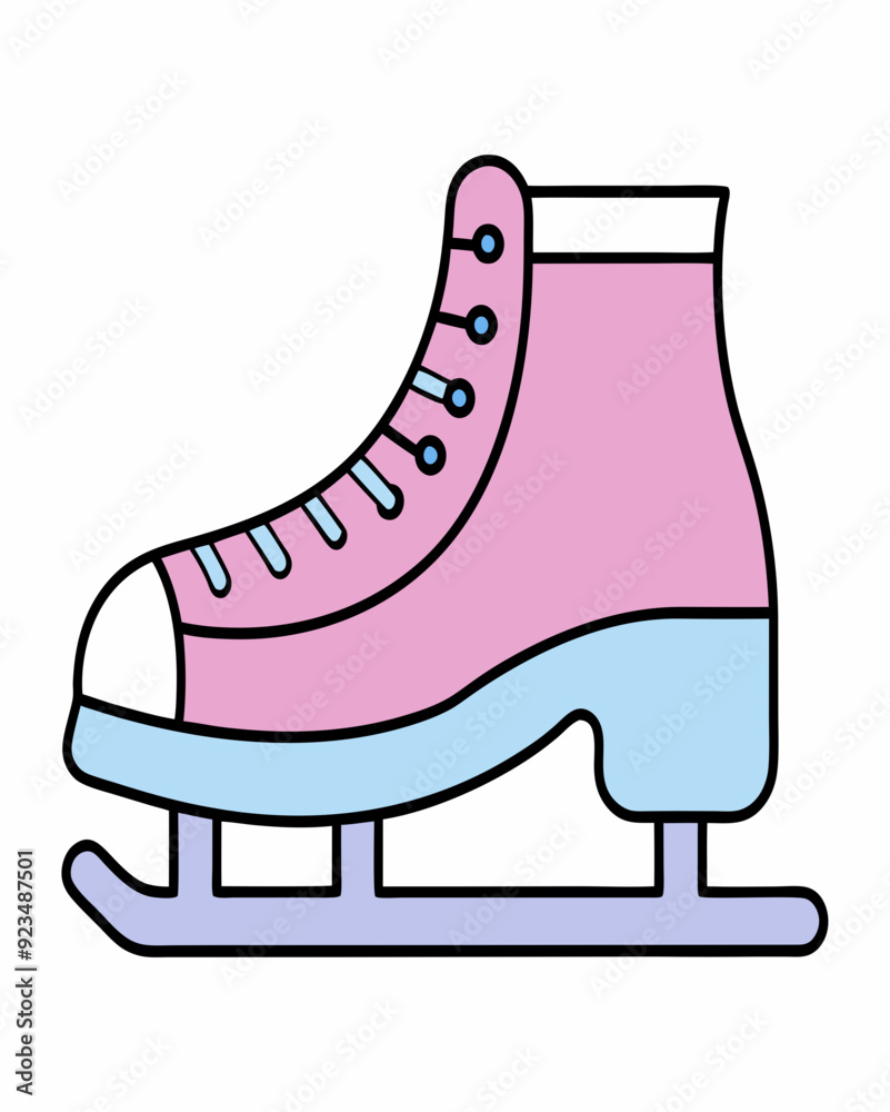 Pink ice skate stock illustration Pink ice skate stock illustration