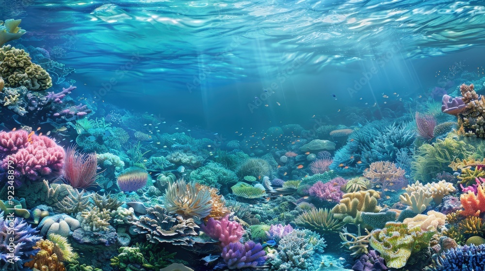 Coral reefs, found in shallow tropical waters, are one of the most vibrant and diverse ecosystems in the ocean.