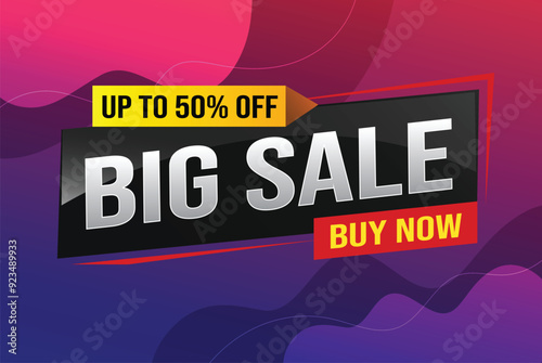 Big sale buy now poster banner graphic design icon logo sign symbol social media website coupon Banner design template for marketing. Special offer promotion retail

