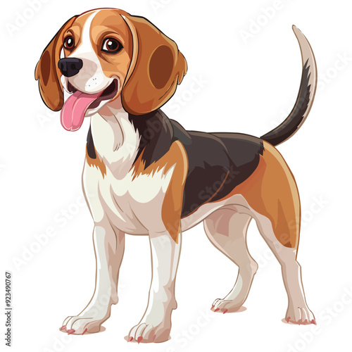 Beagle dog clip art vector illustration