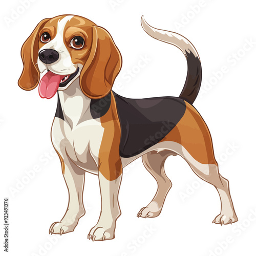 Beagle dog clip art vector illustration