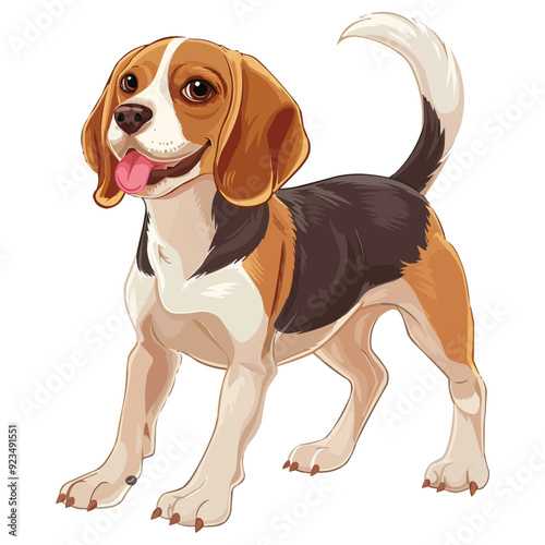 Beagle dog clip art vector illustration