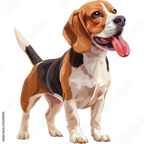 Beagle dog clip art vector illustration