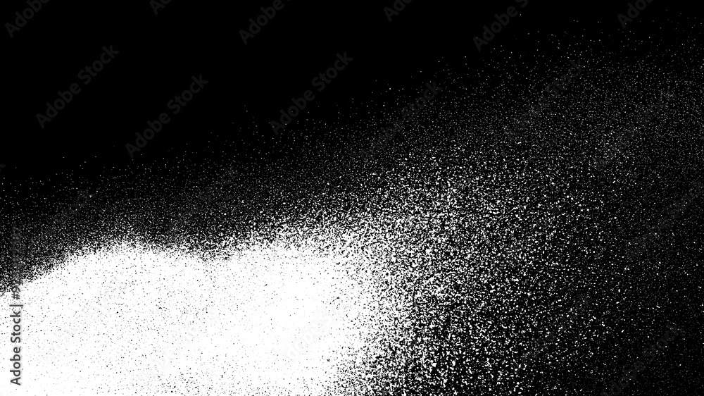 Obraz premium Transparent distressed white grainy texture with dust overlay textured. Grainy noise particles and snow effect on a black background.