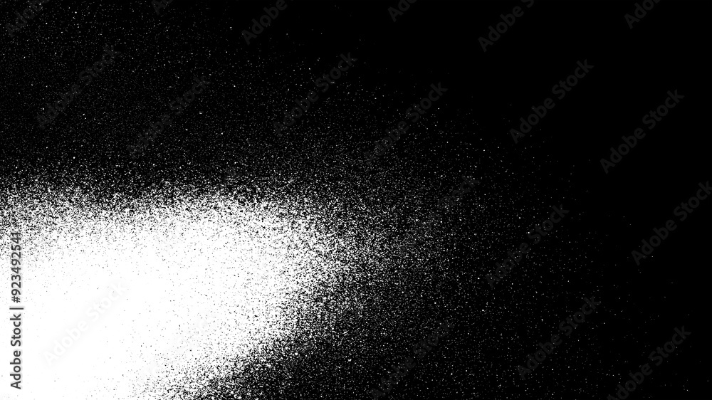 Obraz premium Transparent distressed white grainy texture with dust overlay textured. Grainy noise particles and snow effect on a black background.