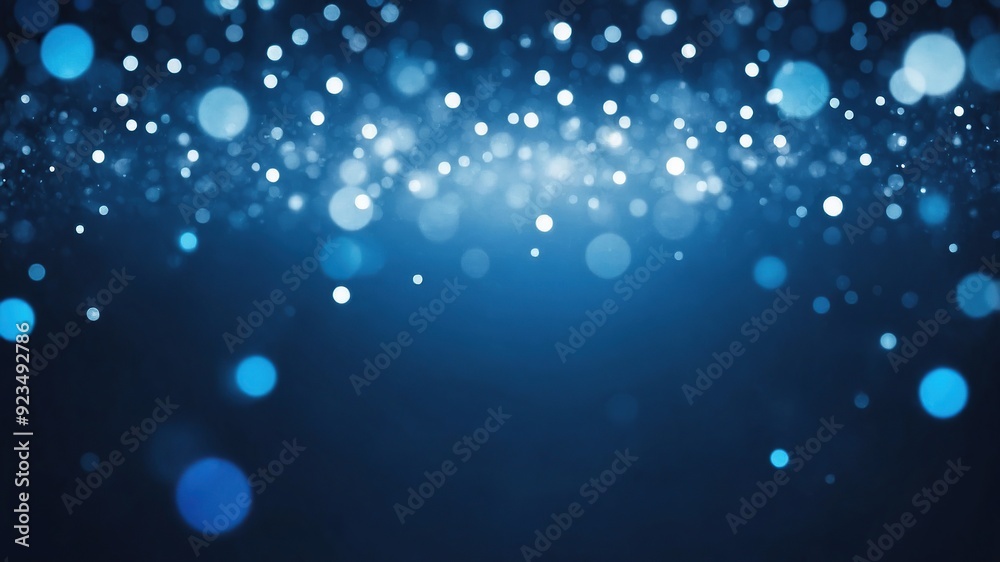 Abstract Blue Background with Bokeh Lights and Stars Abstract Blue Background with Bokeh Lights and Stars