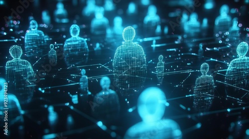 Anonymous chat room with hidden participants, encrypted text and digital avatars floating in a dark interface, top view, symbolizing secretive conversations, advanced tone, vivid photo