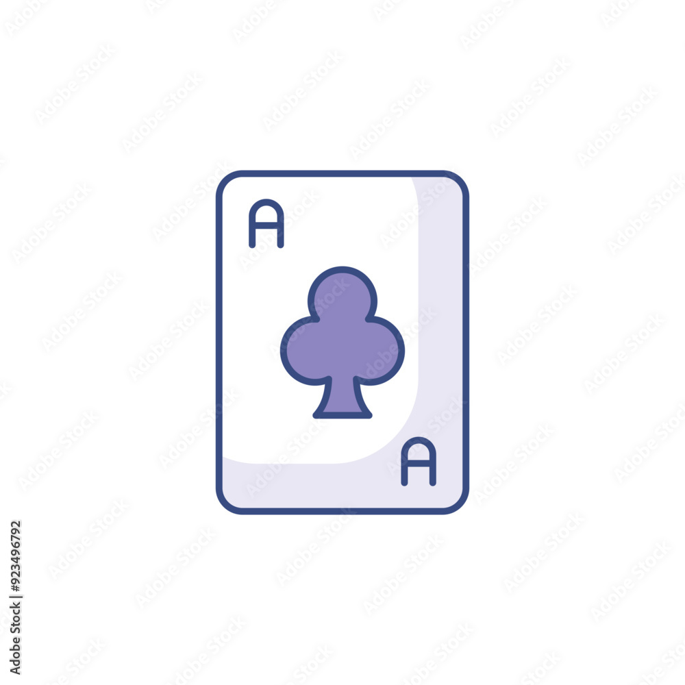 Club Card icon design with white background stock illustration Club Card icon design with white background stock illustration